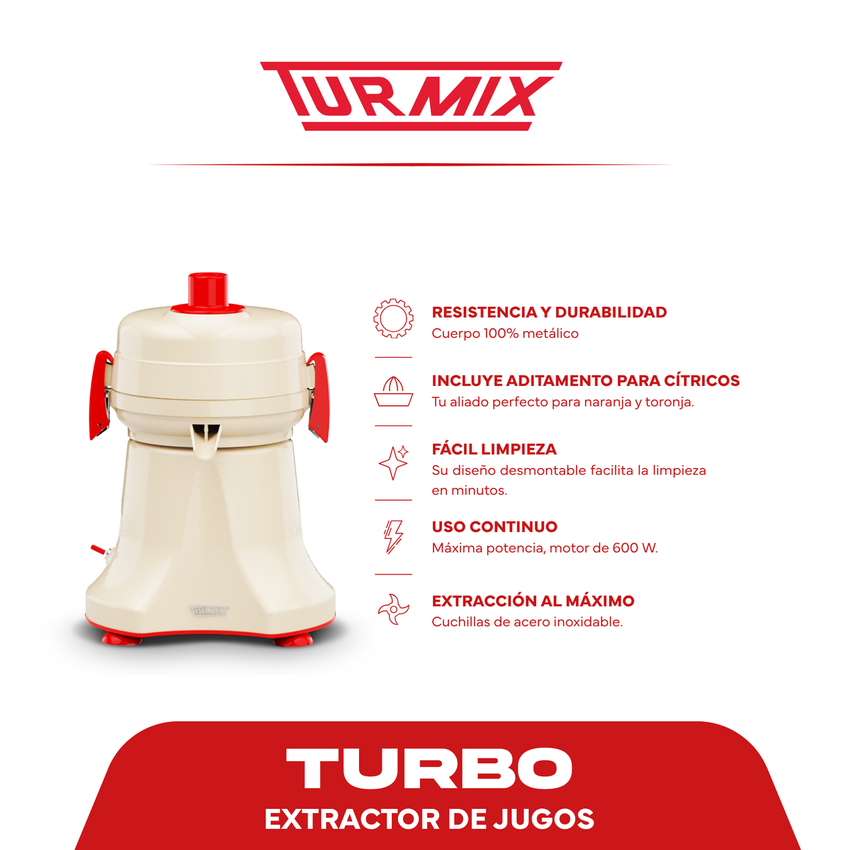 Extractor de Jugos TURBO – Turmix de México